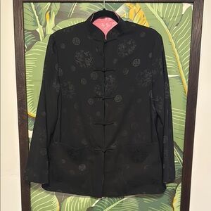 Black Patterned Woman’s Reversible Blazer